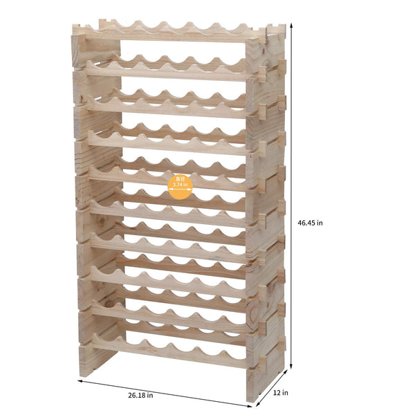 Solid Wood Stackable Wine Rack