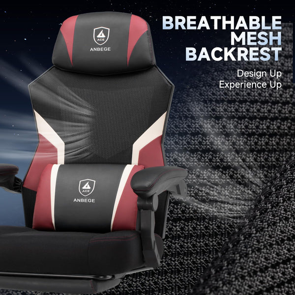 Ergonomic Mesh Gaming Chair with Footrest