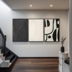 Framed Abstract Wall Art Set – 3 Piece Canvas Prints