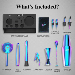 12-Piece Cocktail Shaker & Bartender Kit