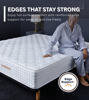 Full XL Hybrid Mattress 14 Inch with Cooling Gel Memory Foam & Pocket Springs