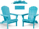 Folding Solid Wood Adirondack Chair with Pre-Assembled Backrest