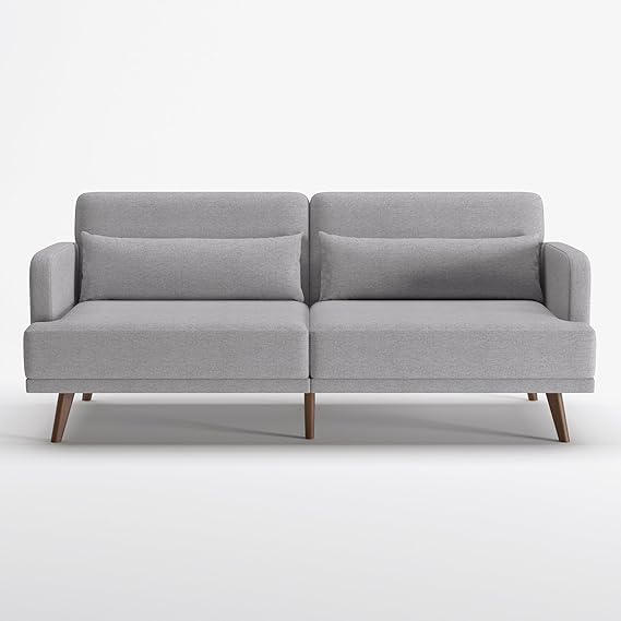 Convertible Sofa Bed with Adjustable Back – 76" Wide Sleeper Sofa