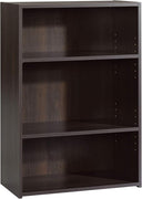 3-Shelf Bookcase with Adjustable Shelves