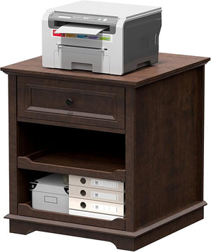 Lateral File Cabinet with Charging Station and Adjustable Shelves
