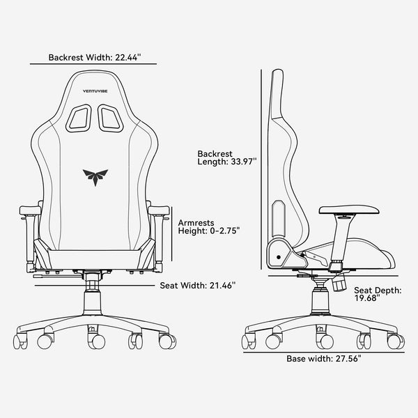 High Back Ergonomic Gaming Chair with 4D Armrests