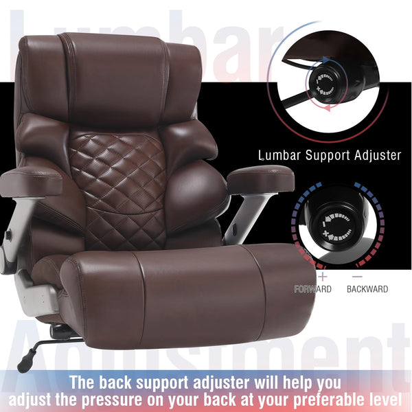 700 lbs Big & Tall High-Back Executive Office Chair with Lumbar Support