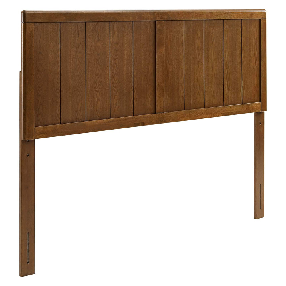 Full Size Wood Headboard – Walnut Mid-Century Modern