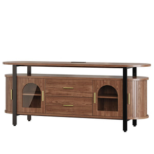 Mid-Century TV Stand for TVs up to 70 with Storage