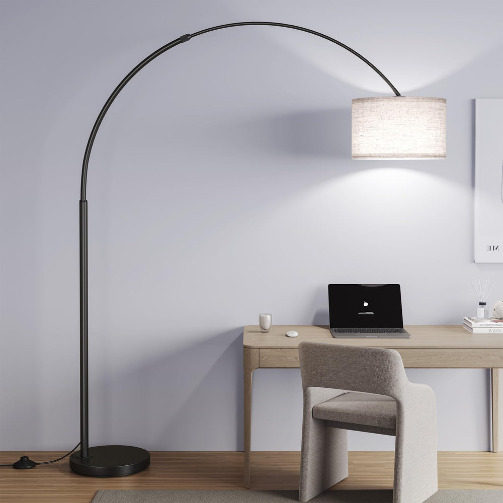 82" Arc Floor Lamp with Adjustable Arm & 3-Color LED