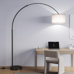 82" Arc Floor Lamp with Adjustable Arm & 3-Color LED