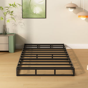 4-Inch Low Profile Box Spring with Fabric Cover & Metal Frame