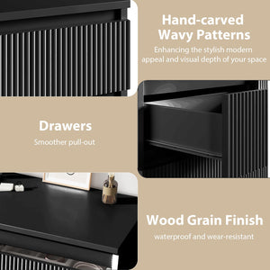 6 Drawer Dresser with Fluted Panels
