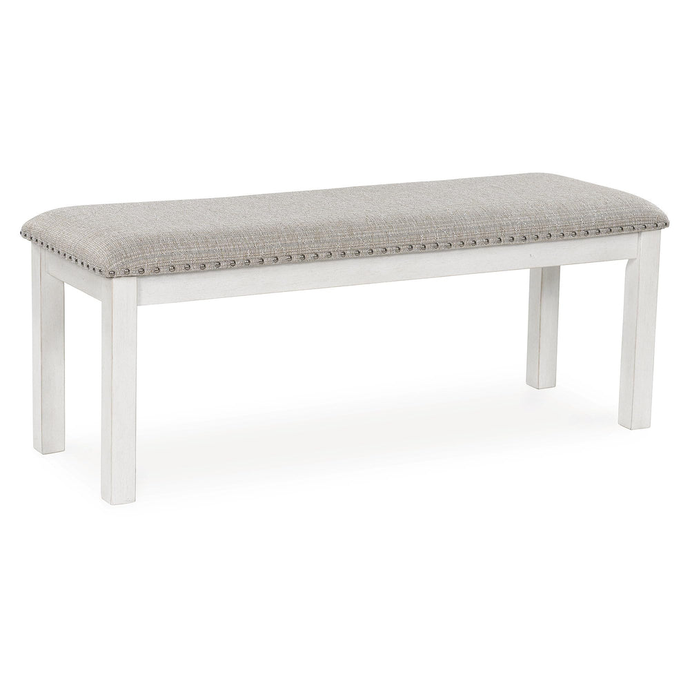 48 Inch Upholstered Dining Bench with Nailhead Trim