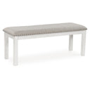 48 Inch Upholstered Dining Bench with Nailhead Trim