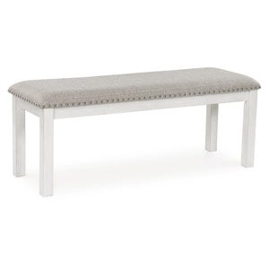 48 Inch Upholstered Dining Bench with Nailhead Trim
