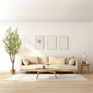 7FT Artificial Olive Tree with Natural Wood Trunk