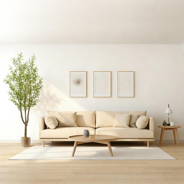 7FT Artificial Olive Tree with Natural Wood Trunk