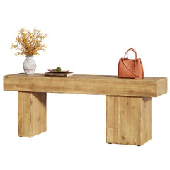 Solid Wood Farmhouse Entryway Bench 47"