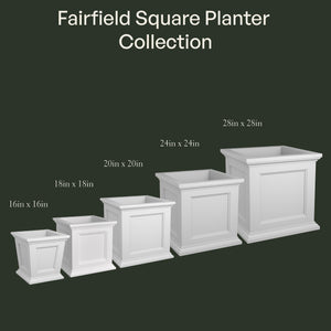 20-Inch Square Self-Watering Planter – Espresso