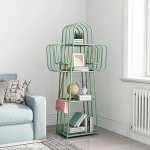 4-Tier Cactus Metal Bookshelf