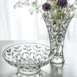 Round Opening Clear Glass Vase 11.75 Inch