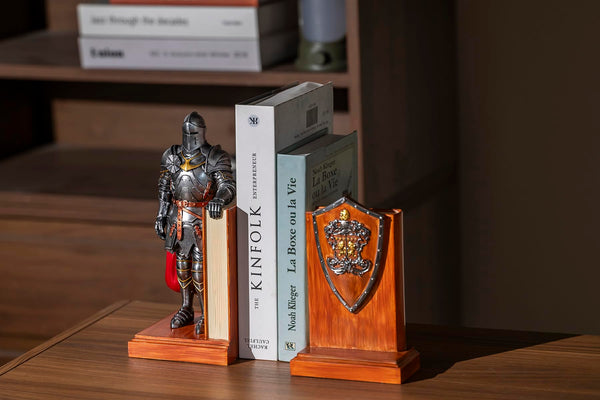 Medieval Armored Warrior Bookends