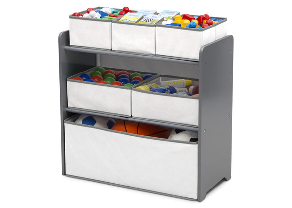 Kids 4-Piece Playroom Set – Table, Chairs & Toy Organizer