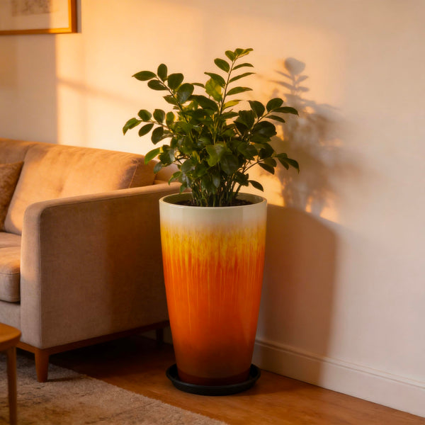 21-Inch Tall Planter Set of 2 – Indoor & Outdoor Large Plant Pots