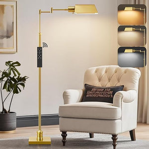 Height Adjustable Pharmacy Floor Lamp with Swing Arm