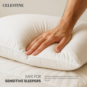 Microfiber Bed Pillows Set of 4 – Down Alternative, Queen & King