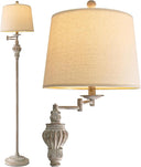 Vintage Floor Lamp with 350° Adjustable Swing Arm