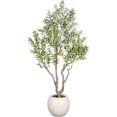 Artificial Olive Tree Indoor – 7ft & 8ft Tall Faux Plant with Planter