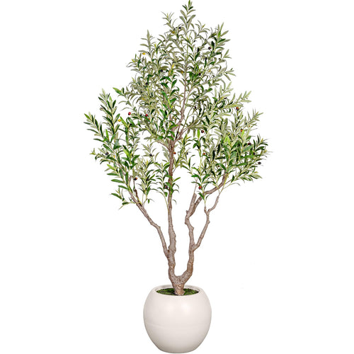 Artificial Olive Tree Indoor – 7ft & 8ft Tall Faux Plant with Planter