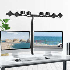 Clamp Desk Lamp 8 Adjustable LED Light Sources 24W Dimmable