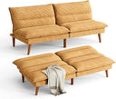 Corduroy Futon Sofa Bed with Adjustable Backrest