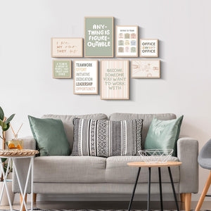 Wooden Motivational Wall Art Set of 8