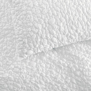 Floral Bubble Euro Sham Cover Set of 2 – 26x26 White