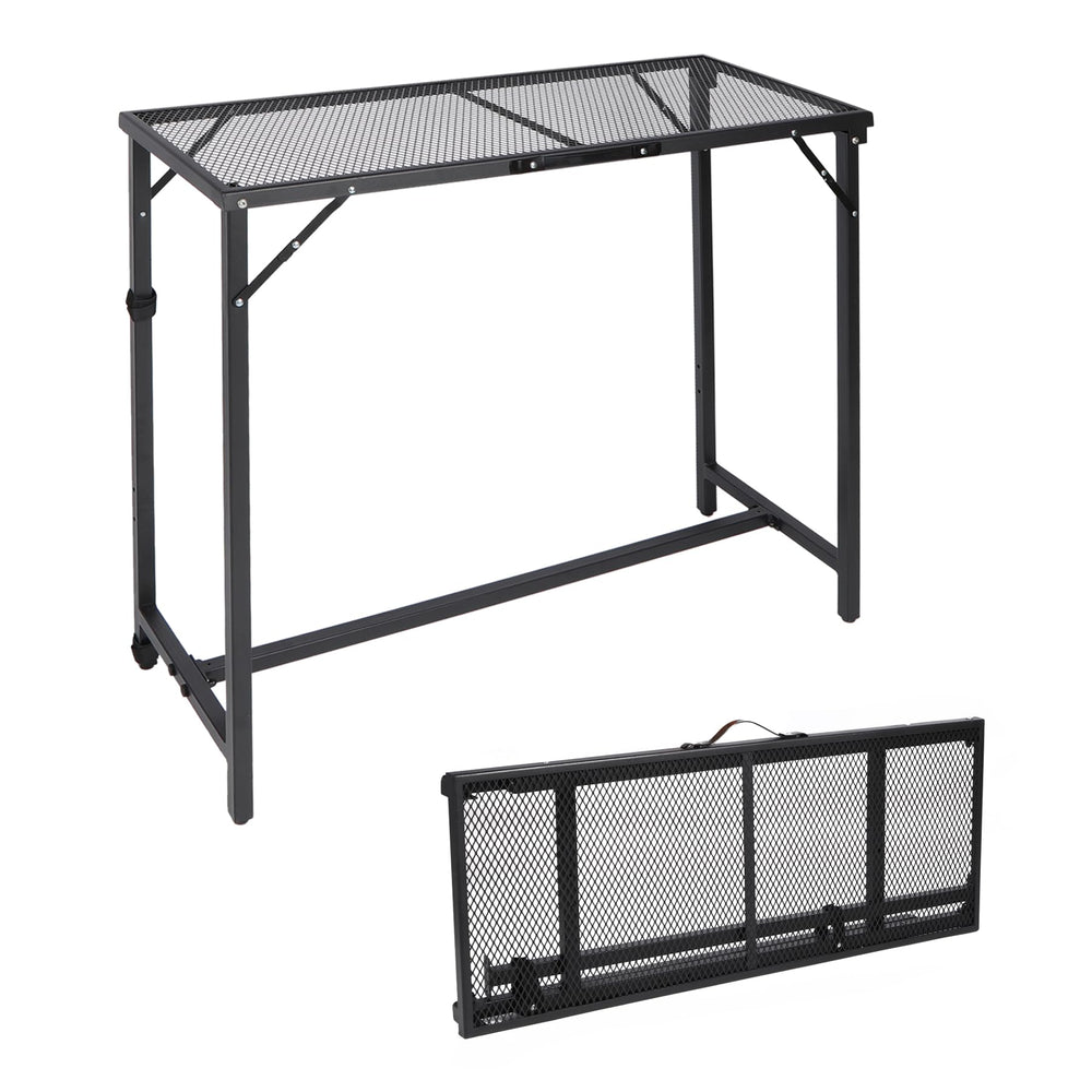 Folding Outdoor Bar Table with Waterproof Mesh Top