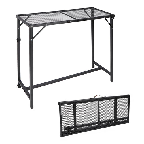 Folding Outdoor Bar Table with Waterproof Mesh Top