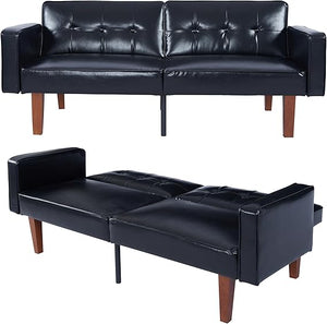 Convertible Futon Sofa Bed with Split Back