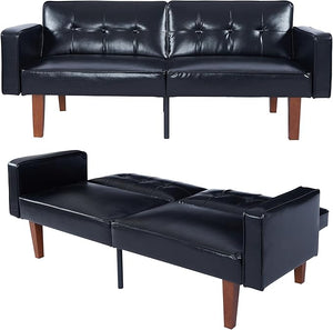 Convertible Futon Sofa Bed with Split Back