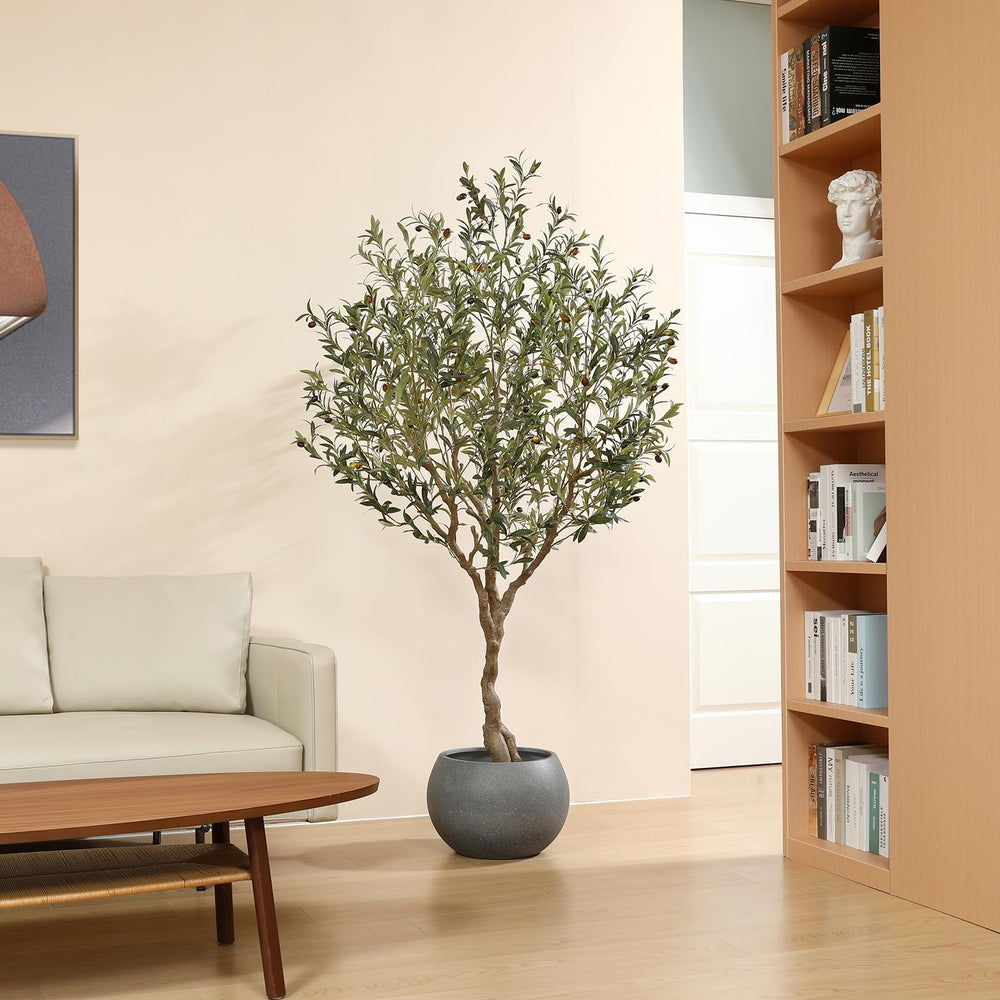 7 ft Artificial Olive Tree in Pot