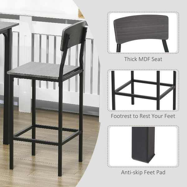 5-Piece Counter Height Bar Table and Chairs Set