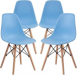 Mid-Century Modern Plastic Dining Chair – Set of 4