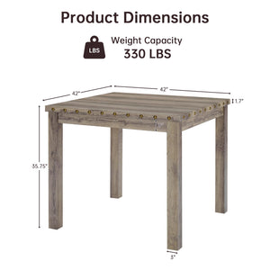 Square Counter Height Dining Table with Barstools