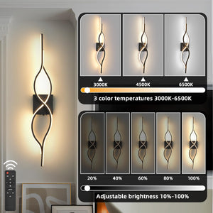 Battery Operated LED Wall Sconces Set of 2 – Dimmable, Remote Control