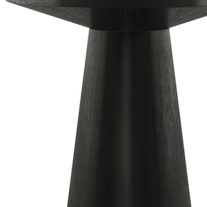 Round Pedestal End Table – Solid Rubberwood