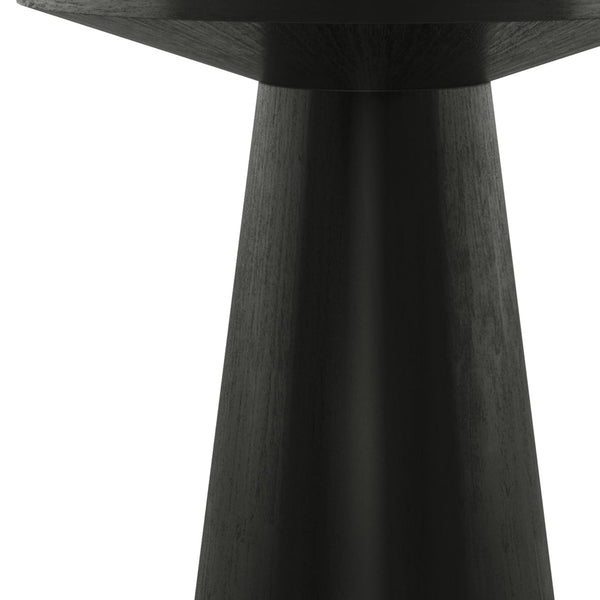 Round Pedestal End Table – Solid Rubberwood