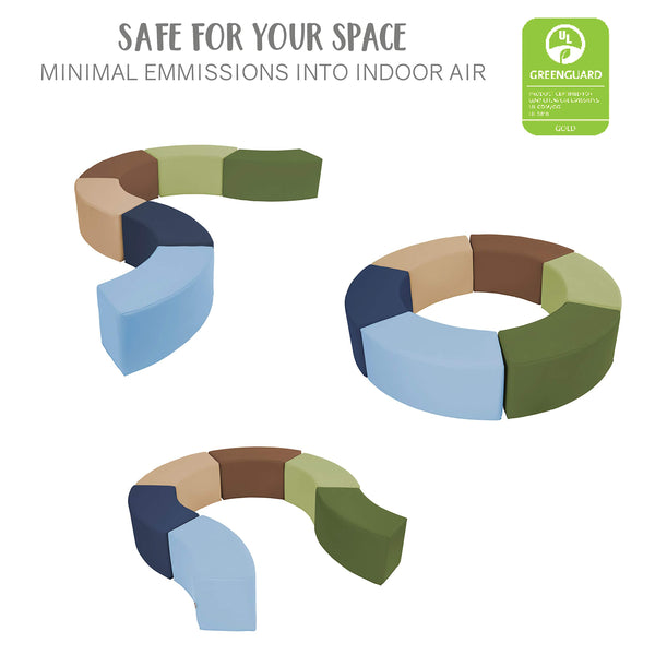 Kids Soft Modular Seating Set 6-Piece